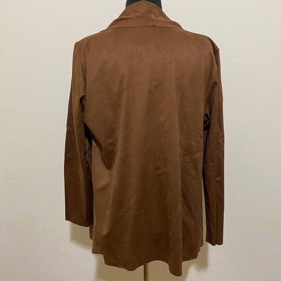 Soft Surroundings Drape Faux Suede Jacket - Picture 4 of 12